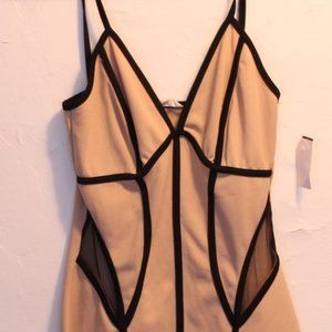 Nude sheer cut out bodycon dress